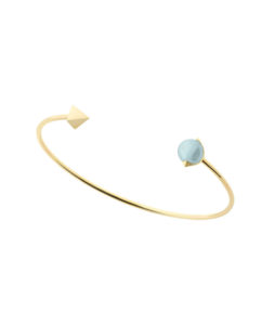rigid bracelet with blue topaz