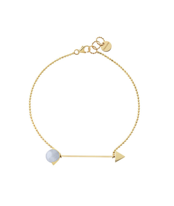 bracelet with chain and blu calchedony