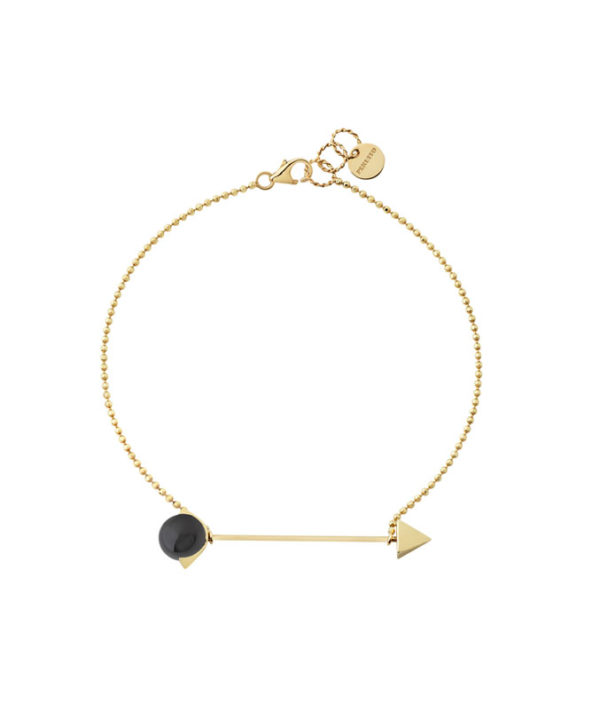 bracelet with chain and onyx