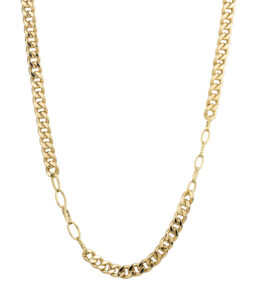 necklace with Stud in yellow gold